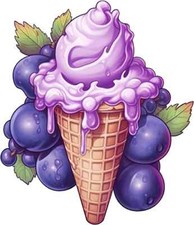 Purple Icecream Colourful