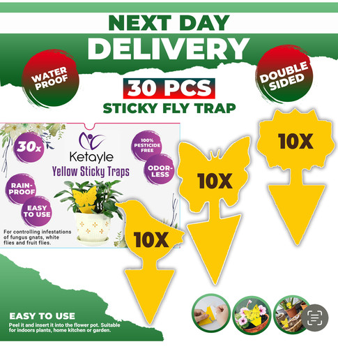 Pcs fruit fly traps - 30,