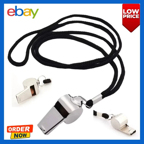 Metal referee whistle - metal, with