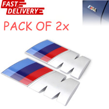 2x BMW M Sport Emblem Chrome