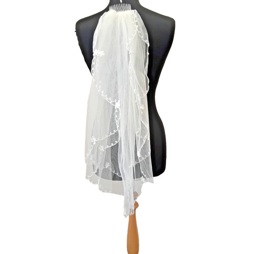 Ivory wedding veil - ivory,