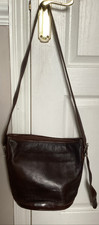 Roots Genuine Brown Pebbled Leather Shoulder Bag