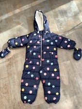 F&F Girls Navy Spot Hooded