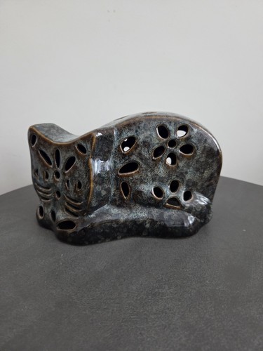 Large cat tea light - tea, candle