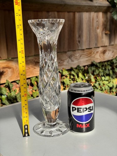 Vintage cut crystal vase - cut,