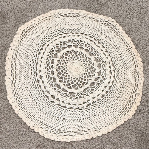 Vintage handmade crochet doily - handmade,