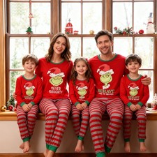 Christmas Pyjamas Christmas pjs Family Nightwear PJs Grinch Matching Kids Adult