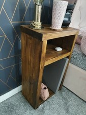 rustic handmade bedside table