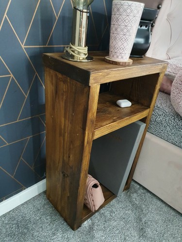 Rustic handmade bedside table - rustic,