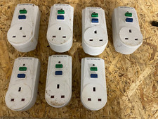 LOT 7x MILLS RCD-1E P89-1363 13A 250V plug socket breaker adapter power £30+VAT