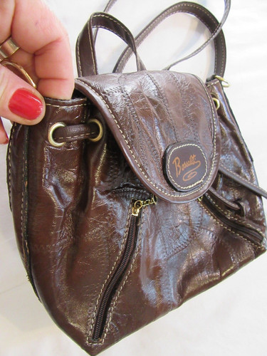 Brown faux leather small - leather, /