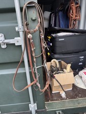 Brown Western Bridle With Split Reins And Bit FULL