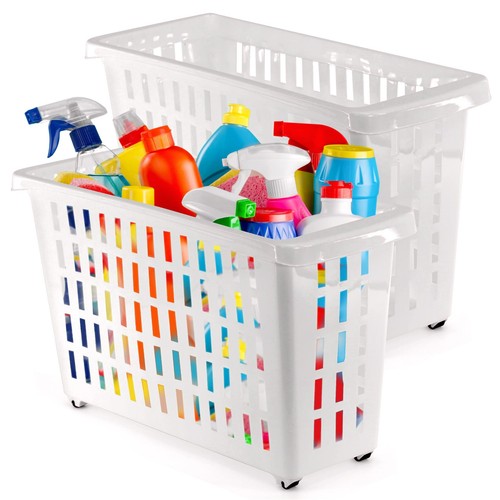 White storage baskets with - baskets,