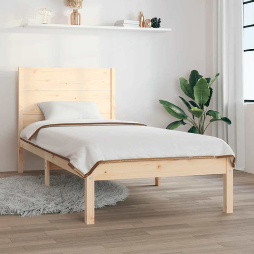 Bed frame solid - pine, natural