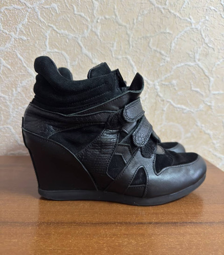 Vintage high top leather - top, black