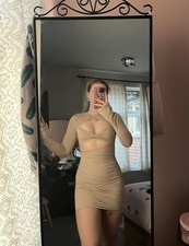 Oh Polly Beige/nude Dress Size