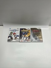 3x Nintendo Wii Games Mario Kart Sonic And Zelda All Good Condition With Manuals