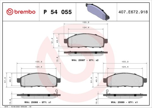Brembo front brake pad set - brembo,