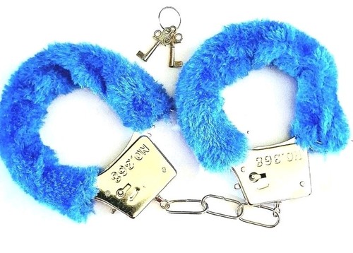 Silver metal handcuffs with - metal,