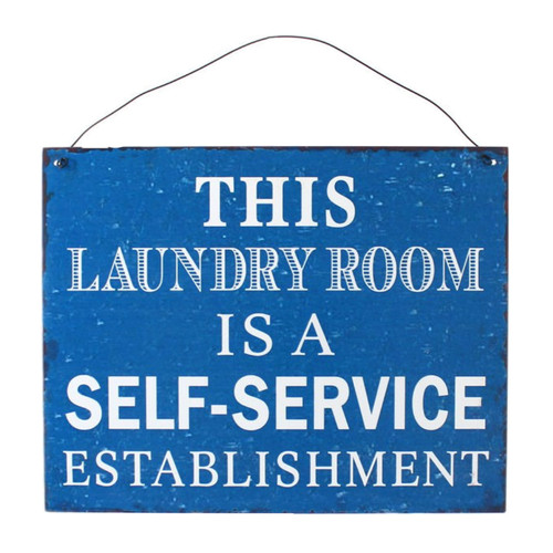 Blue retro design laundry room - design,