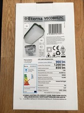 Eterna VECOBHLPC Economy 12W LED Bulkhead With Photocell Black 3000K IP65