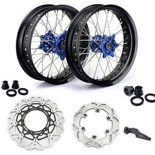 17" Supermoto Wheels Rim Hubs Discs For KTM 125-350 450 500 EXC SX-F EXC-F XC-F