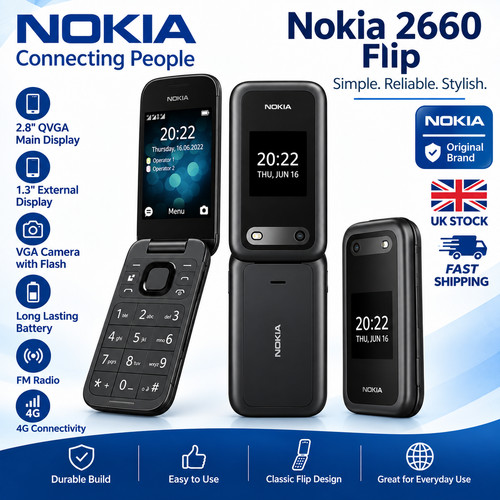Genuine nokia 2660 flip - flip, 4g