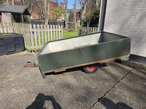 Galvanised metal car trailer - galvanised,