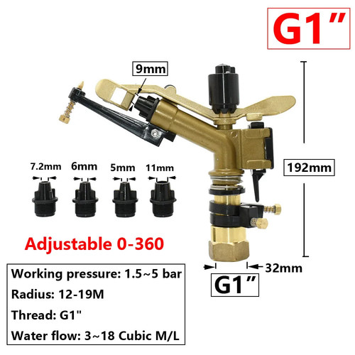 Metal sprinkler rain - 1/2"–2",