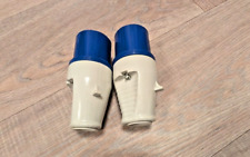 2 X WALTHER 210306 16A 240V 2P+E BS4343 Blue Plug IP44 Caravan/Camping Commando