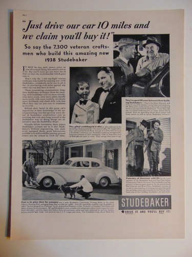 1938 studebaker drive miles - studebaker,