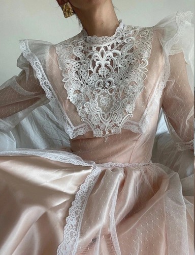 Vintage 80s puff sleeve - m/l,
