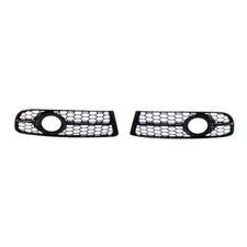 Front Bumper Honeycomb Fog Grille Cover For Audi A4 B7 S-Line S4 2005~2008 Black