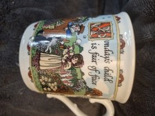 Royal Worcester Monday’s Child Birthday Mug Fine Porcelain Vintage 1990