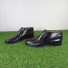 Vintage Bally Cove-02 Mens Shoes Slip On Black Leather UK 8.5 E New Unworn