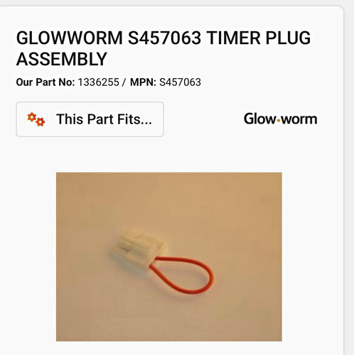 Glow worm s457063 timer plug - glow-worm,