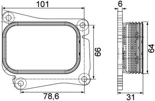 Engine oil cooler - engine, mahle