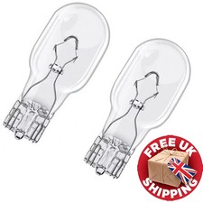 2 X 12v W16W 16W 955 921 t15 clear bulbs back-up reverse wedge capless - Blister