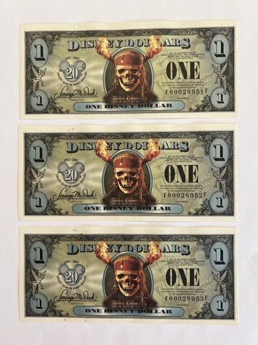 2007 disney dollars pirates - 2007, $1