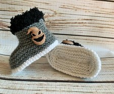 Baby Goth Hand Knit Boots