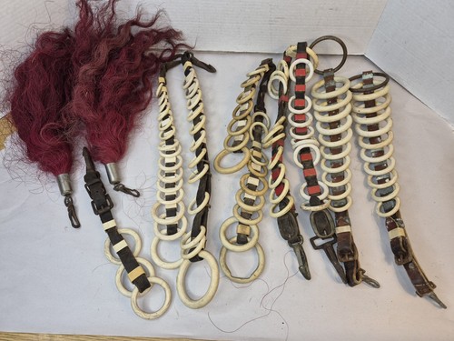 Lot vintage leather celluloid - leather,