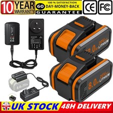 2/1Pack 6.0/8.0Ah For Worx 20V