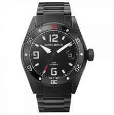 Georg Jensen D42-ST70 Delta Dive 42mm Automatic Watch in Black PVD Steel