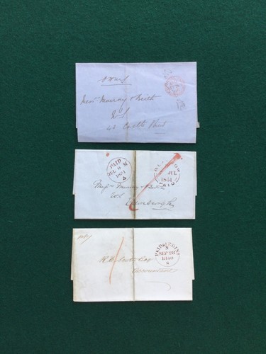 Postal history stampless - gb,