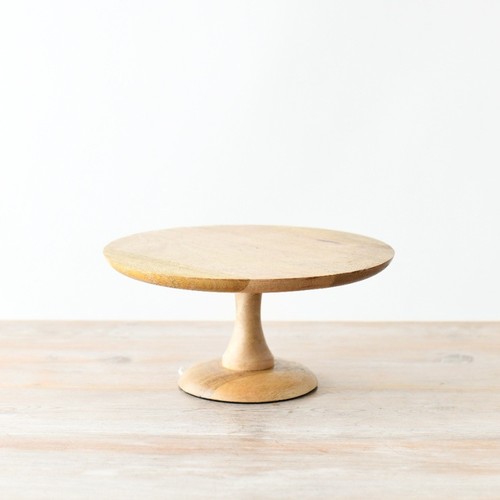 Mango wood cake plate - wood, plate,