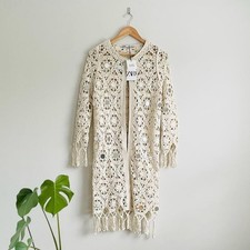 Zara Cream Crochet Cardigan