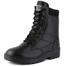 Black ALL LEATHER Army Combat