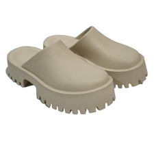 Beige Chunky Clogs Platform 2