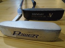 PRE~LOVED 2 PUTTERS ~1 POWER/1 DONNAY ~LH ~OLD STK ~TOE BALANCED ~ 35/35.5" LONG