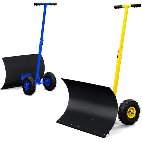 Snow shovel with wheels - with,